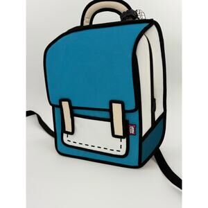 Jump From Paper 2D Illusion Backpack – Blue & White